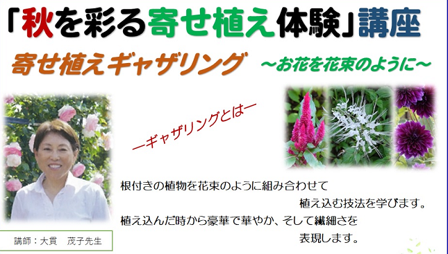 【参加者募集】秋を彩る寄せ植え体験